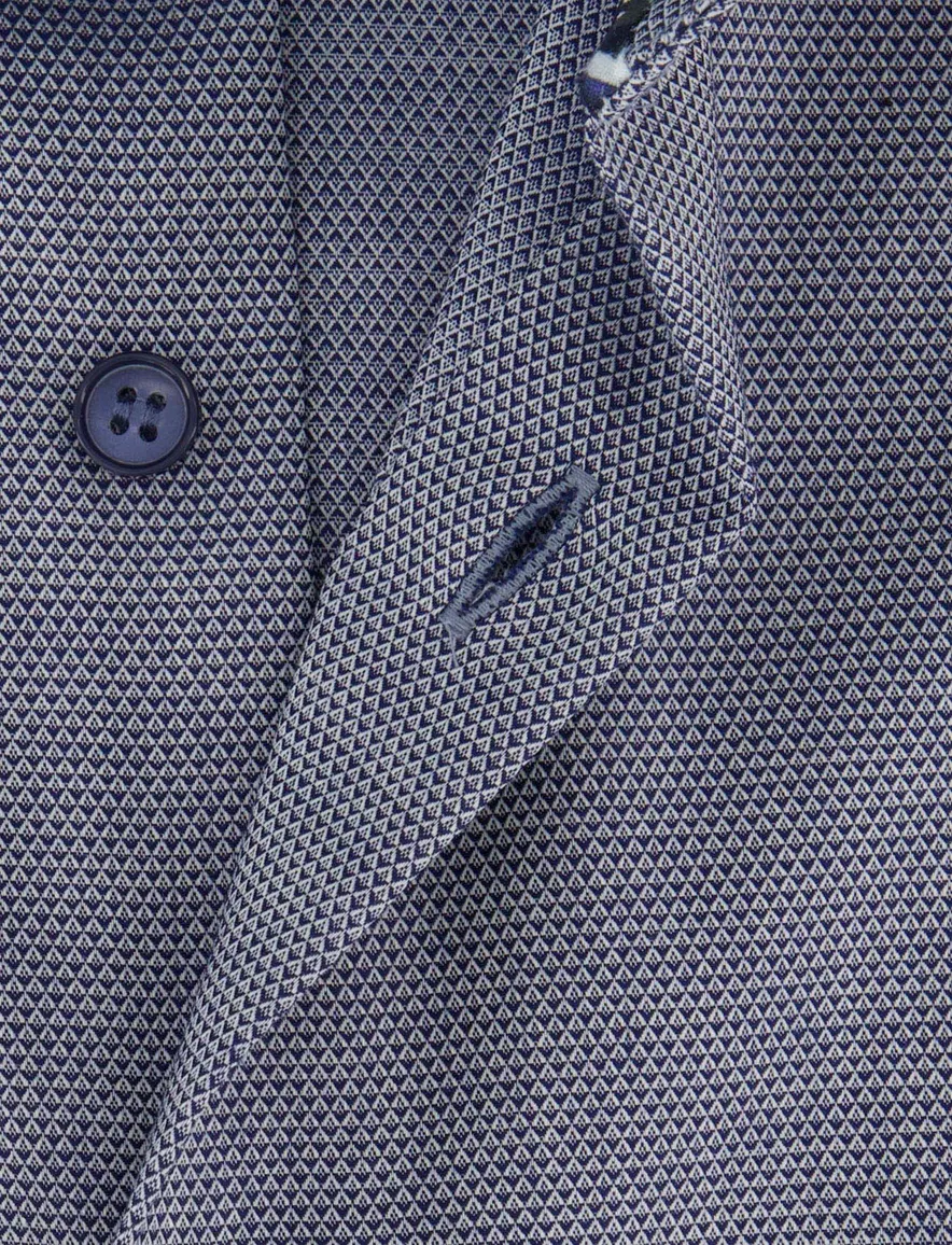 Olymp body fit overhemd mouwlengte 7 blauw