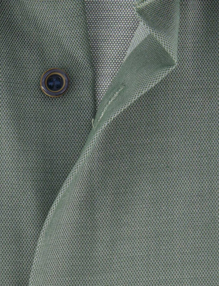 Slim fit overhemd Olymp body fit mouwlengte 7 groen