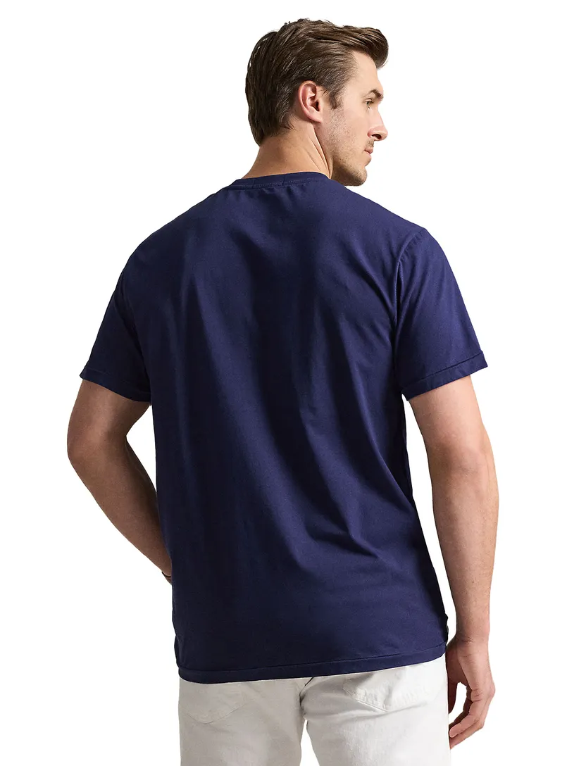 Overhemd Olymp slim fit lichtblauw geprint semi-wide spread boord