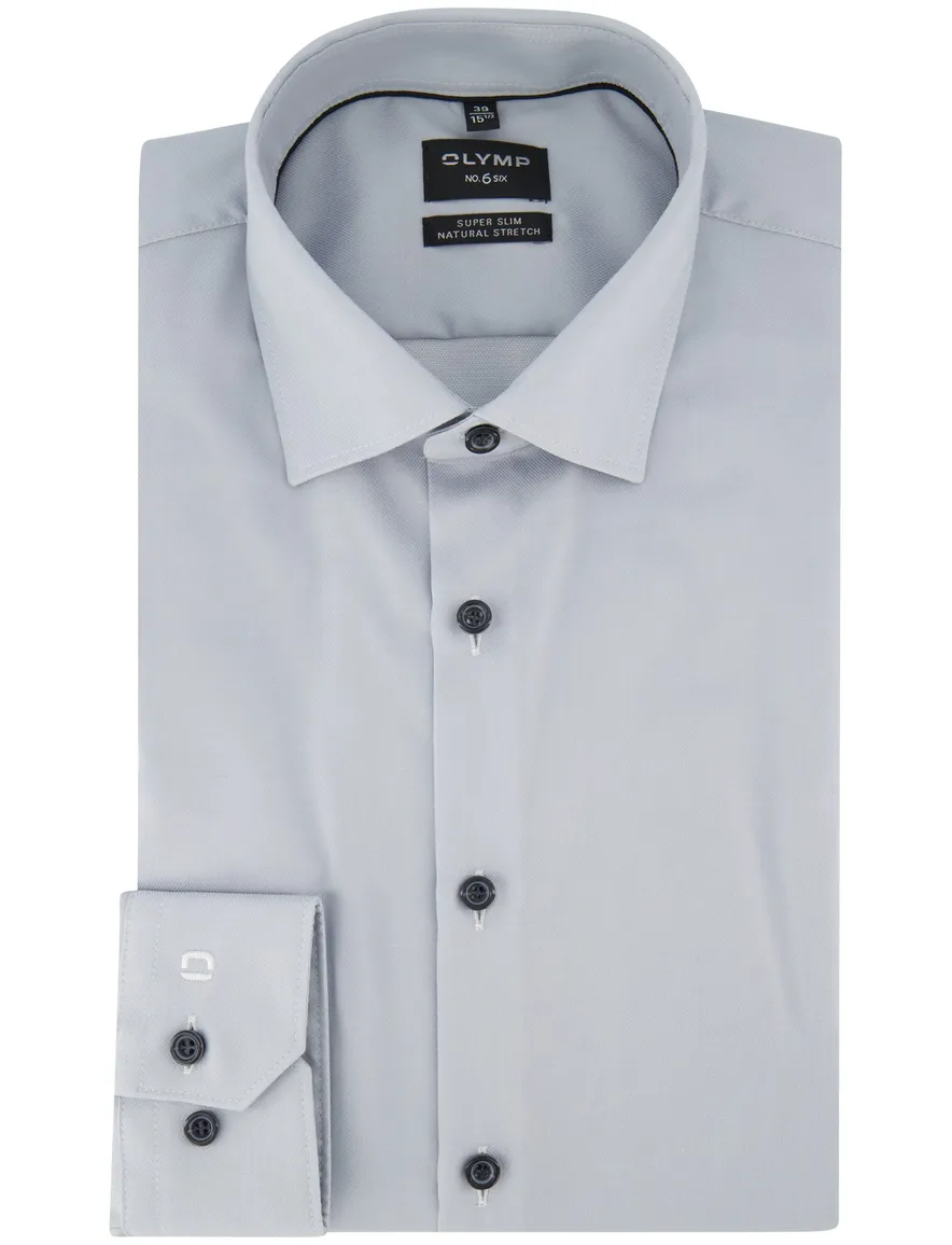 Lichtblauw overhemd Olymp super slim fit stretch
