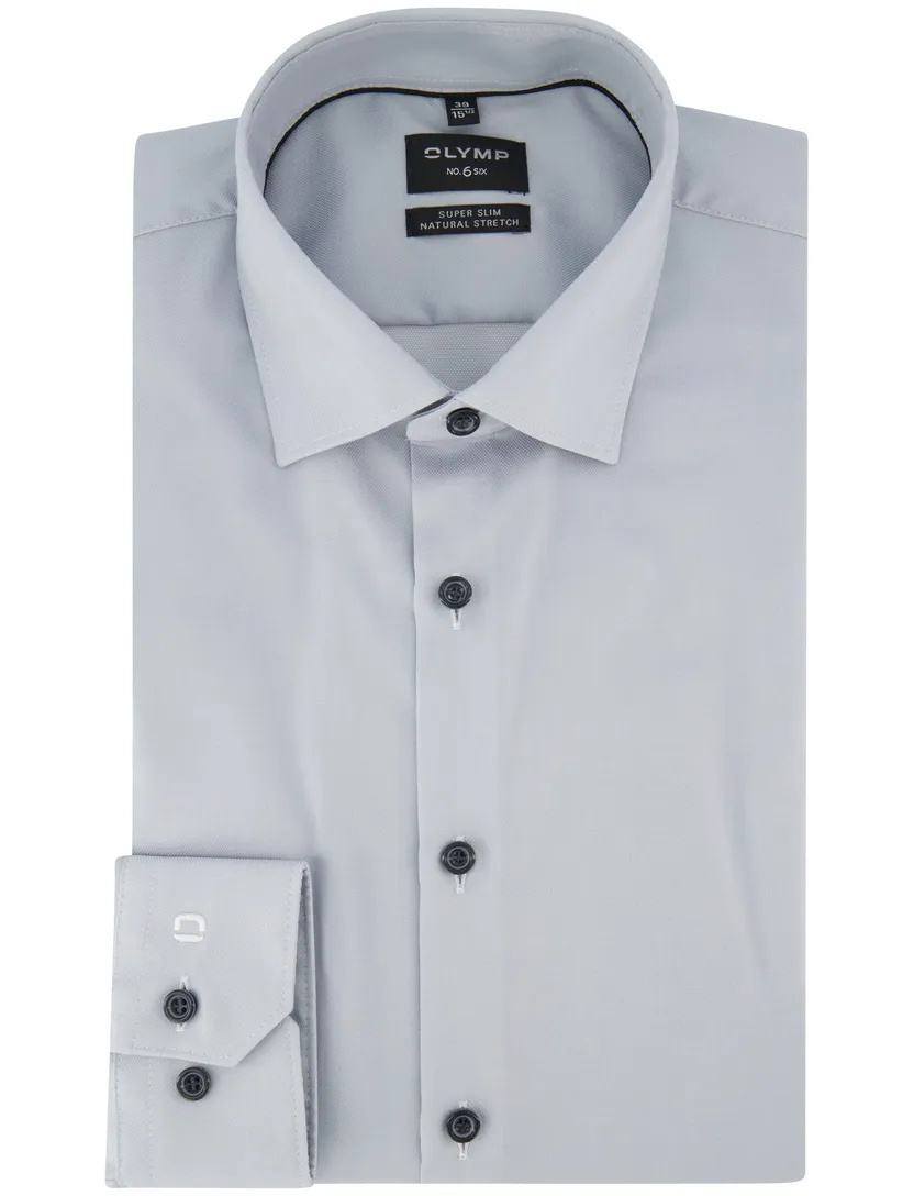 Overhemd Olymp super slim fit lichtblauw mouwlengte 7