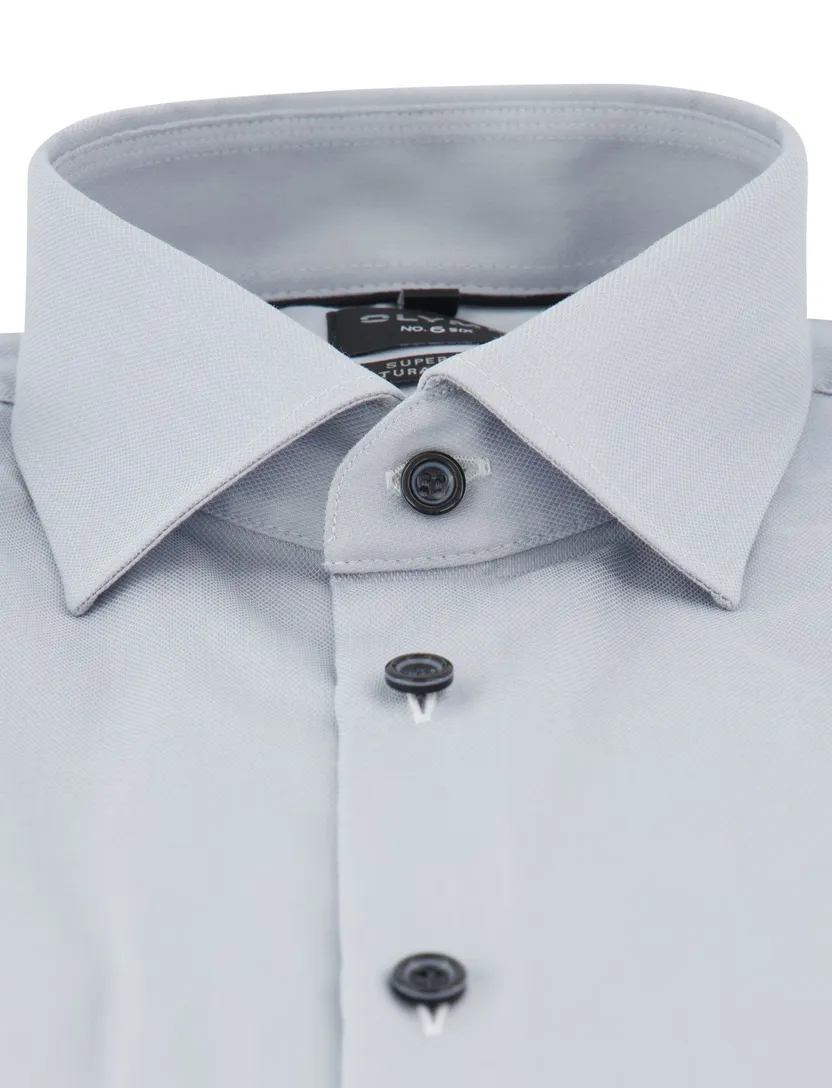 Overhemd Olymp super slim fit lichtblauw mouwlengte 7