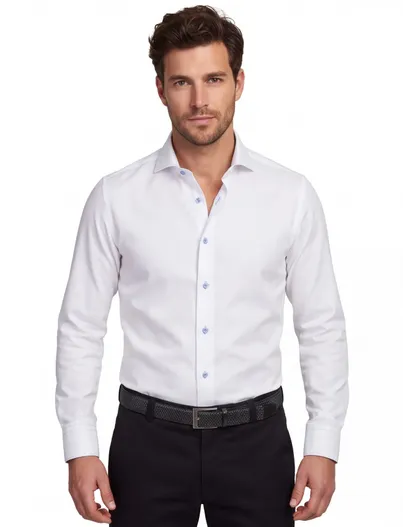 Cavallaro Cavallaro overhemd Cossato wit slim fit