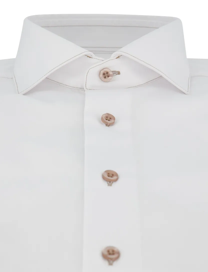 Cavallaro overhemd Cossato wit slim fit