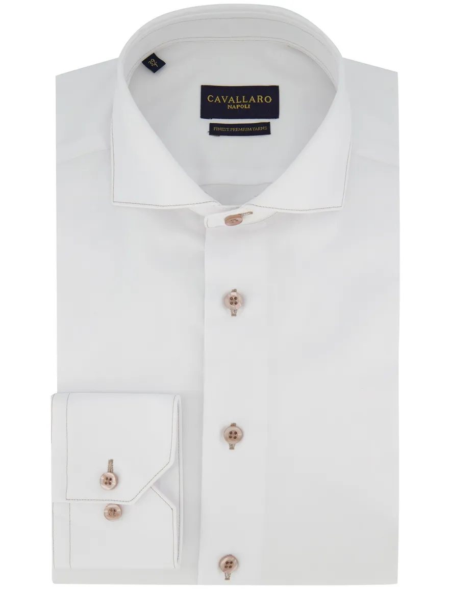 Cavallaro Cossato overhemd wit mouwlengte 7