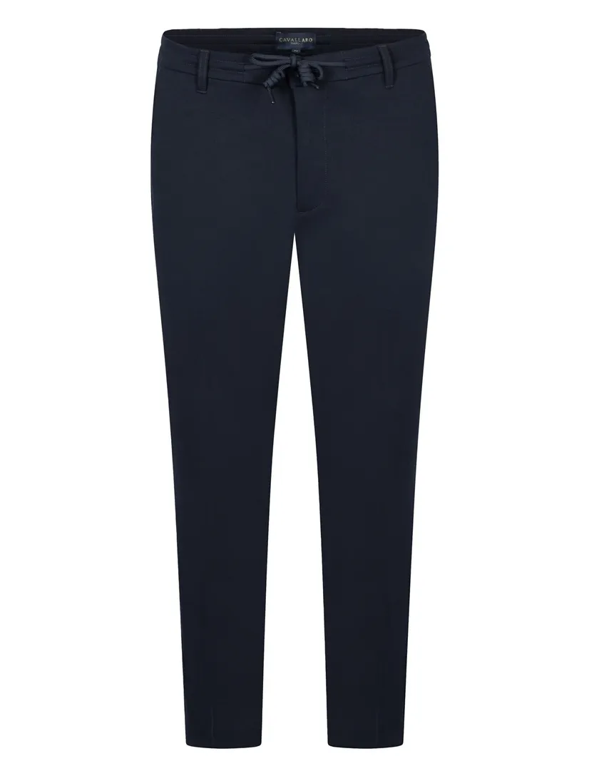 Broek Cavallaro Zeradino elastische band navy normale fit