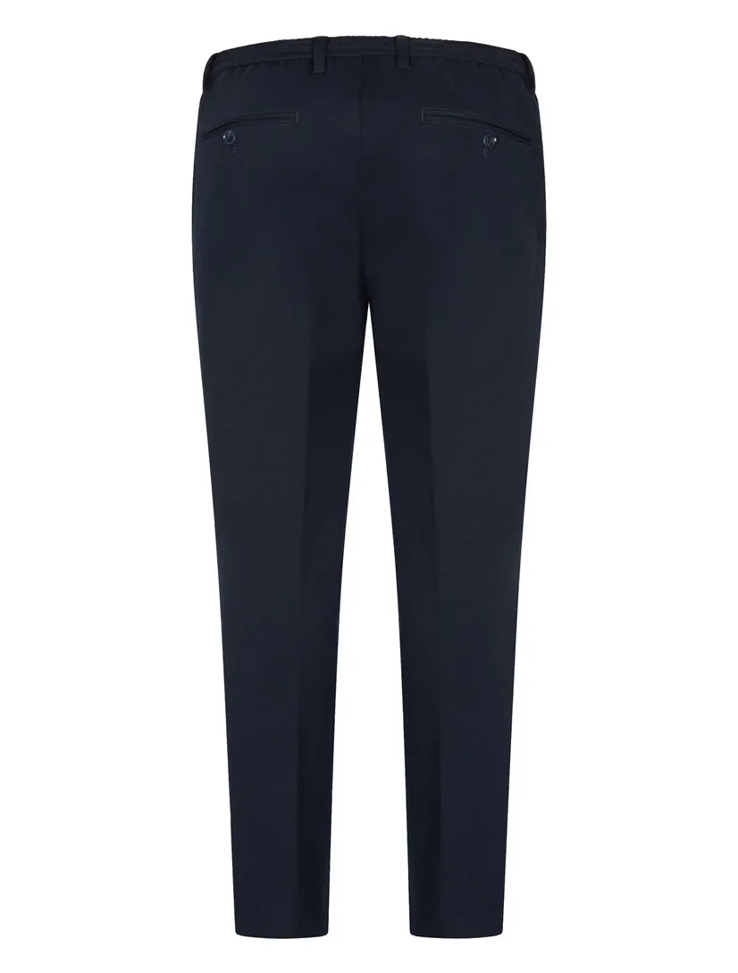 Broek Cavallaro Zeradino elastische band navy normale fit