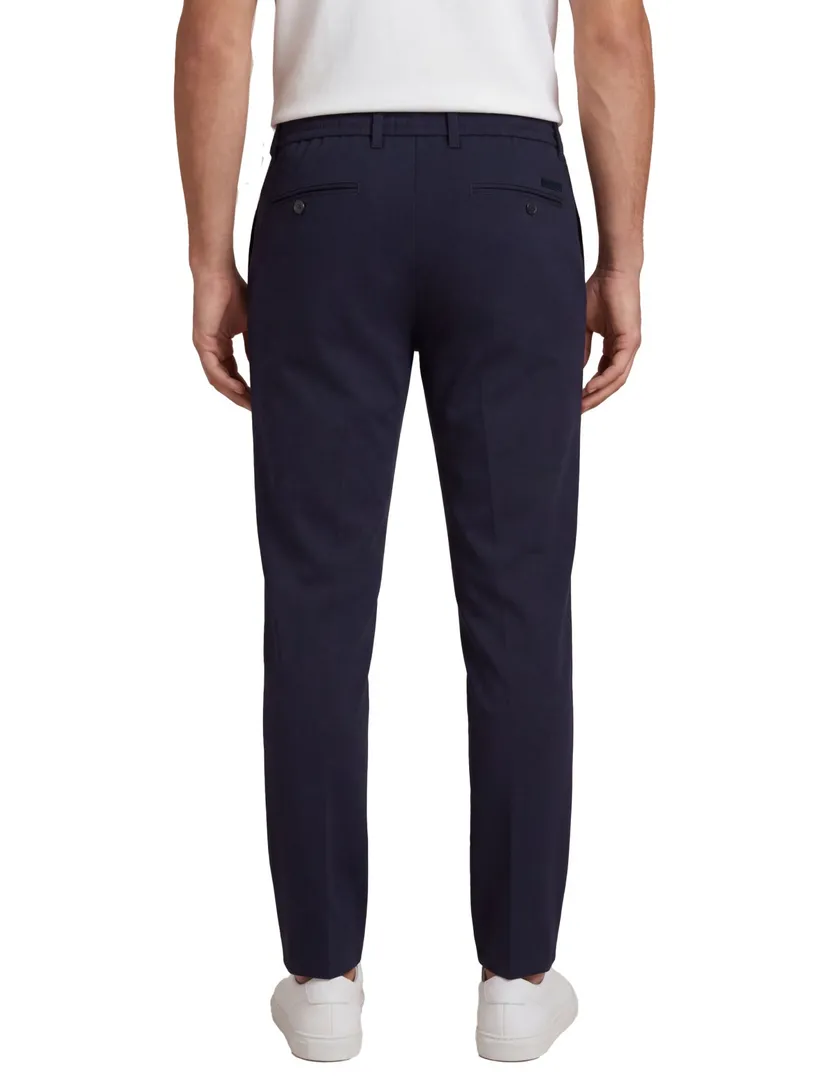 Broek Cavallaro Zeradino elastische band navy normale fit