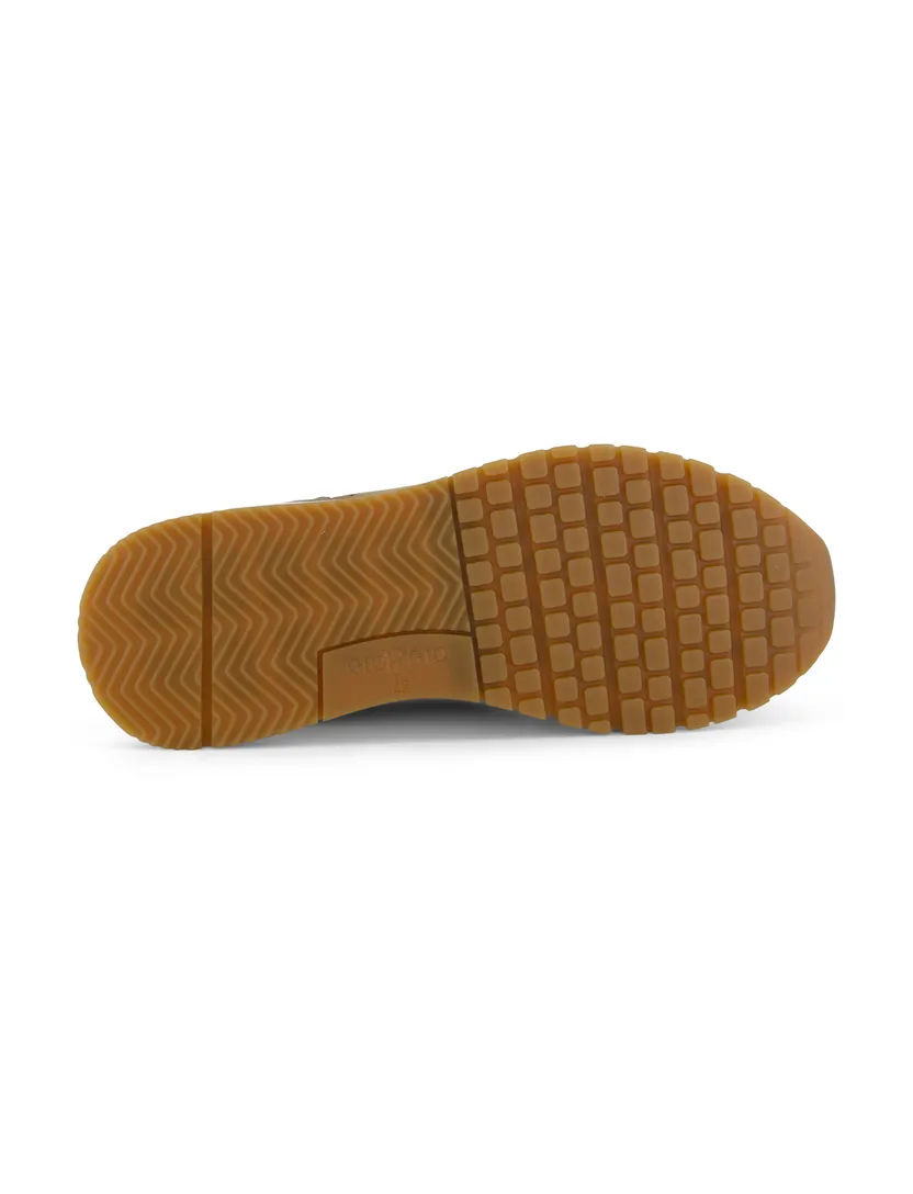 sneakers laag Giorgio suede met witte zool khaki