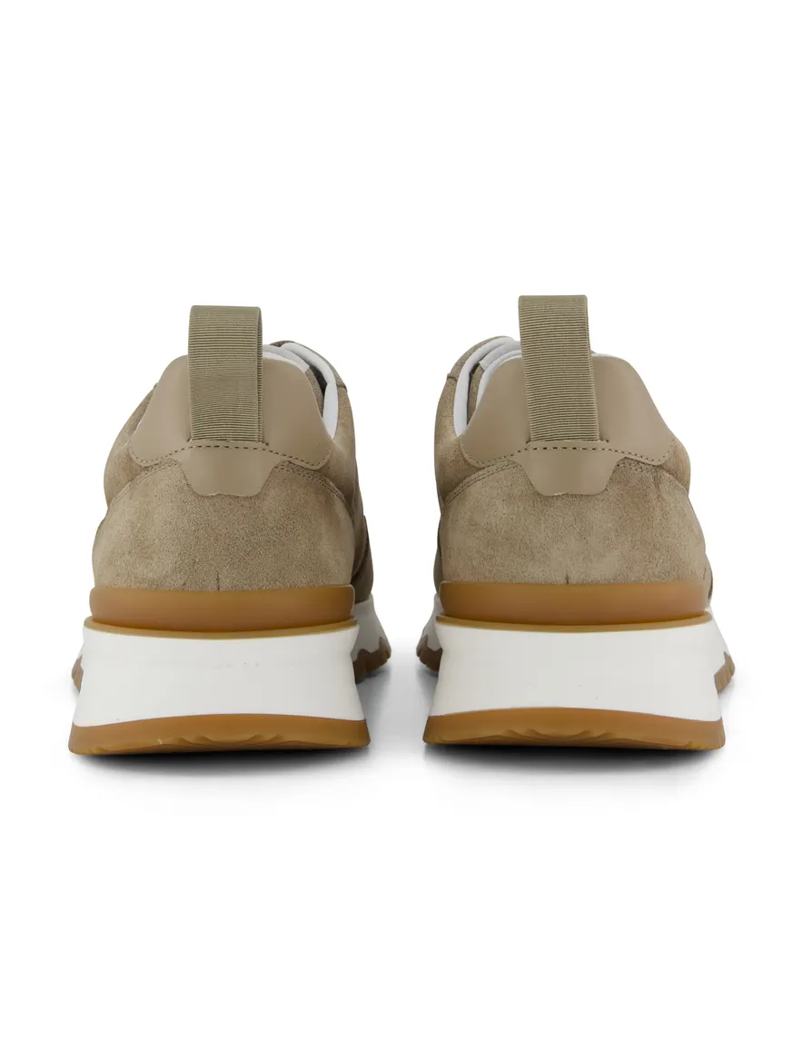 Giorgio sneakers bruin suede witte zool