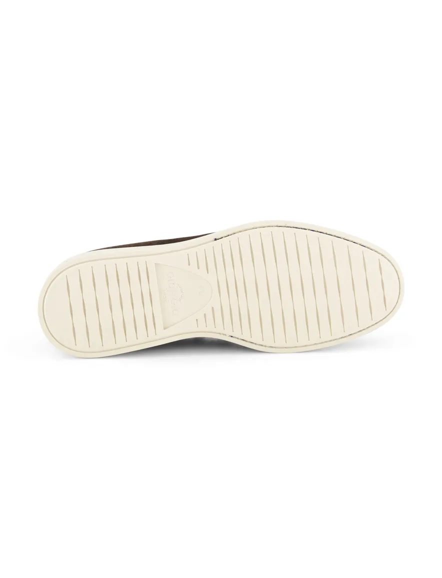 Giorgio loafers bruin suede witte zool effen