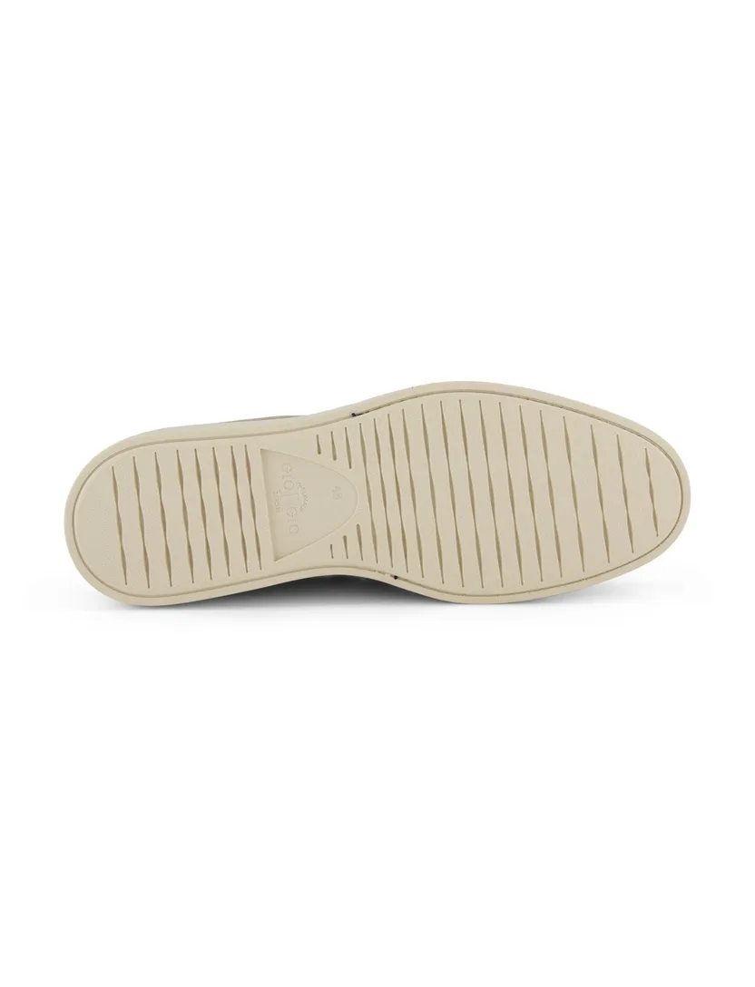 Nette loafers Giorgio beige leer suede effen