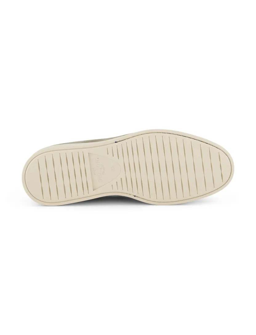 Nette loafers Giorgio groen leer suede effen