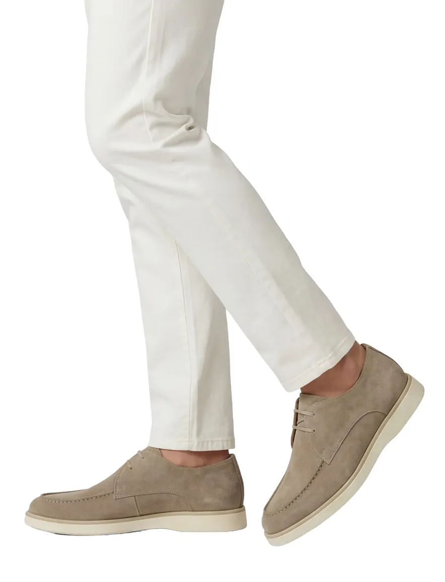 Beige veterschoenen Giorgio suede leer