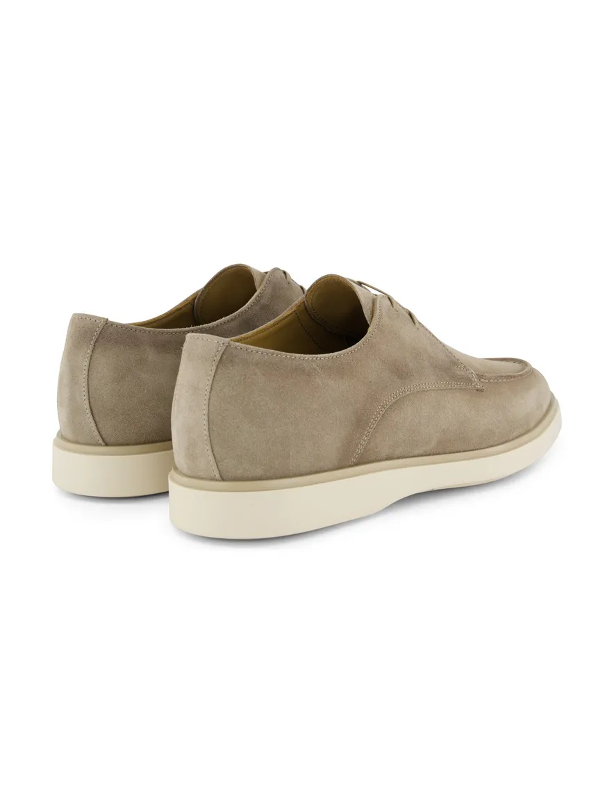 Beige veterschoenen Giorgio suede leer