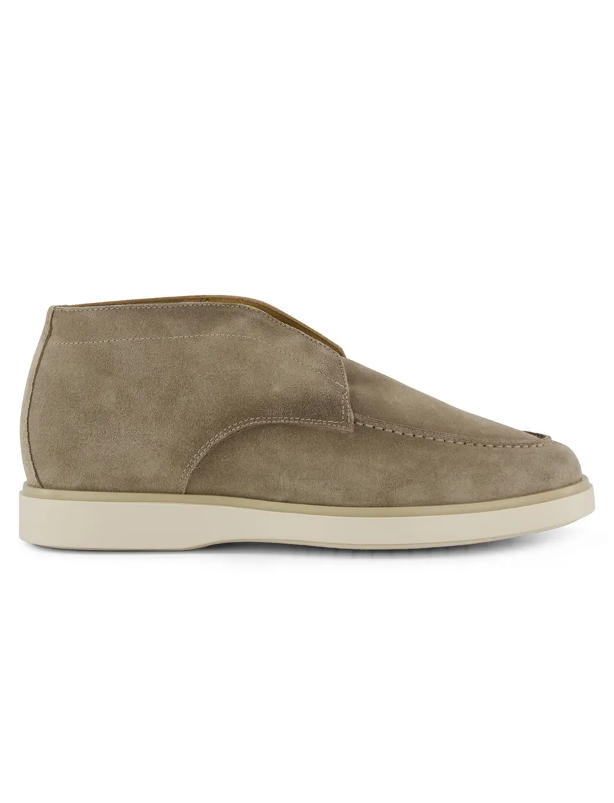 Giorgio instapper bruin suede met lichte zool