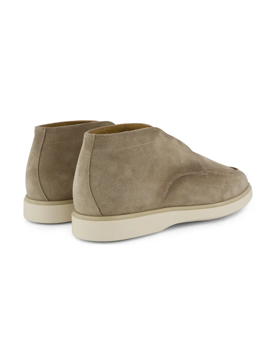 Giorgio instapper bruin suede met lichte zool