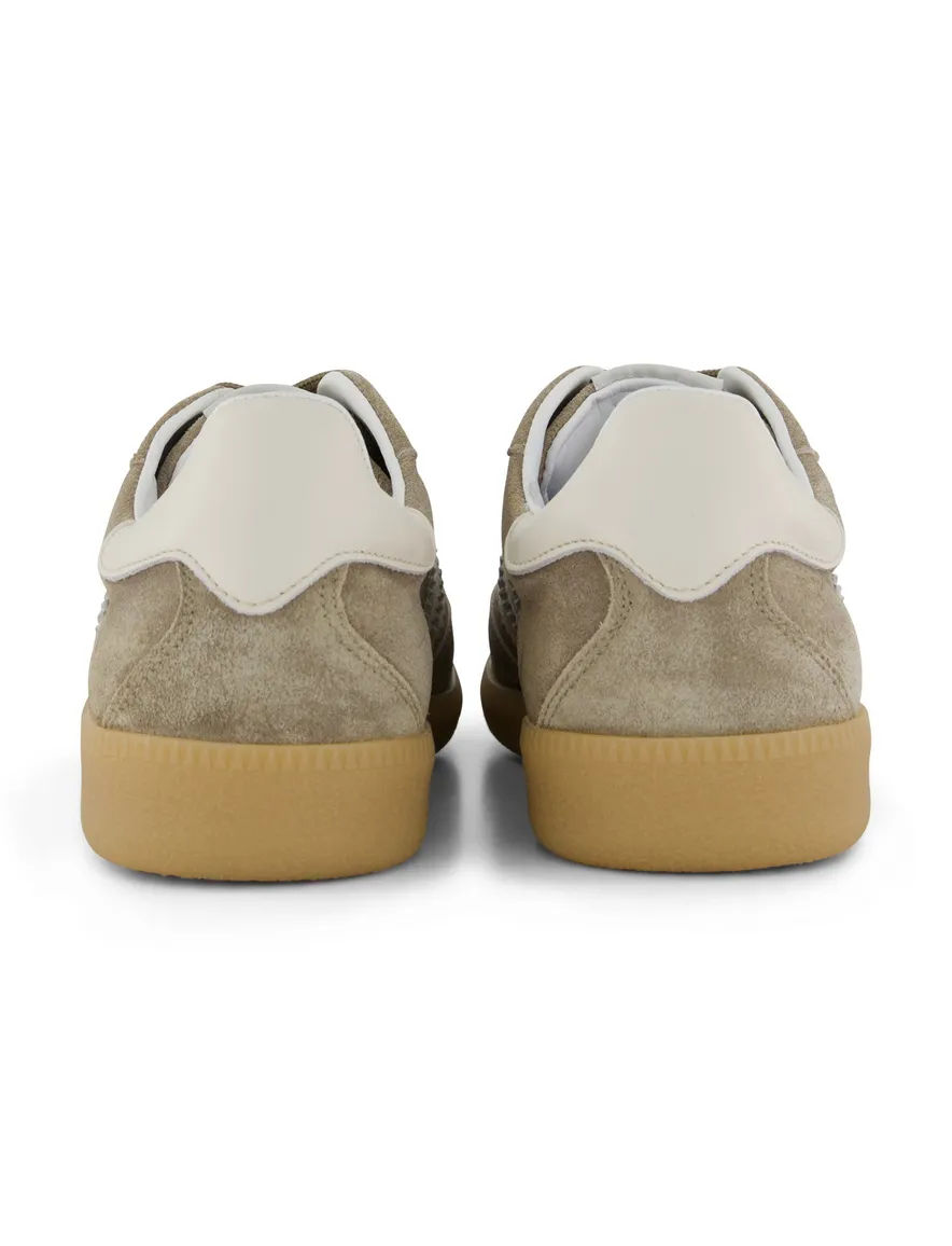 Khaki sneakers Giorgio leer rubber