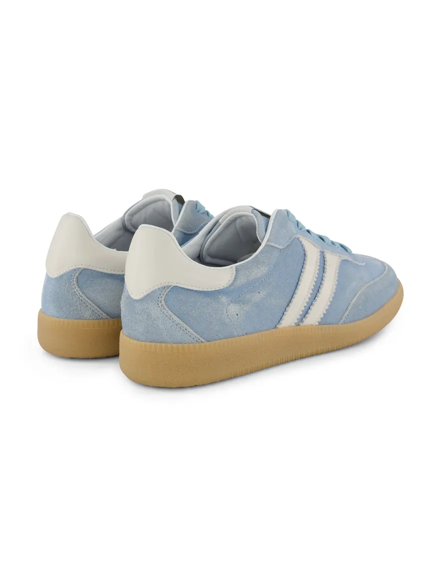 Giorgio sneakers lichtblauw met wit suede