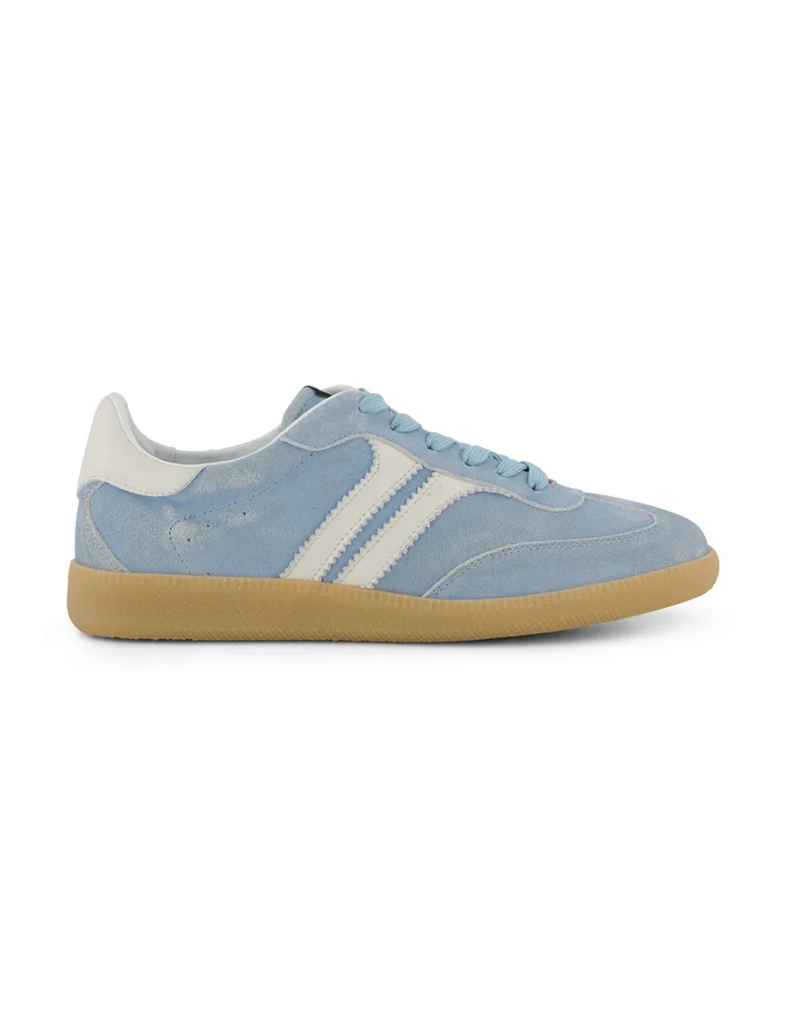 Giorgio sneakers lichtblauw met wit suede