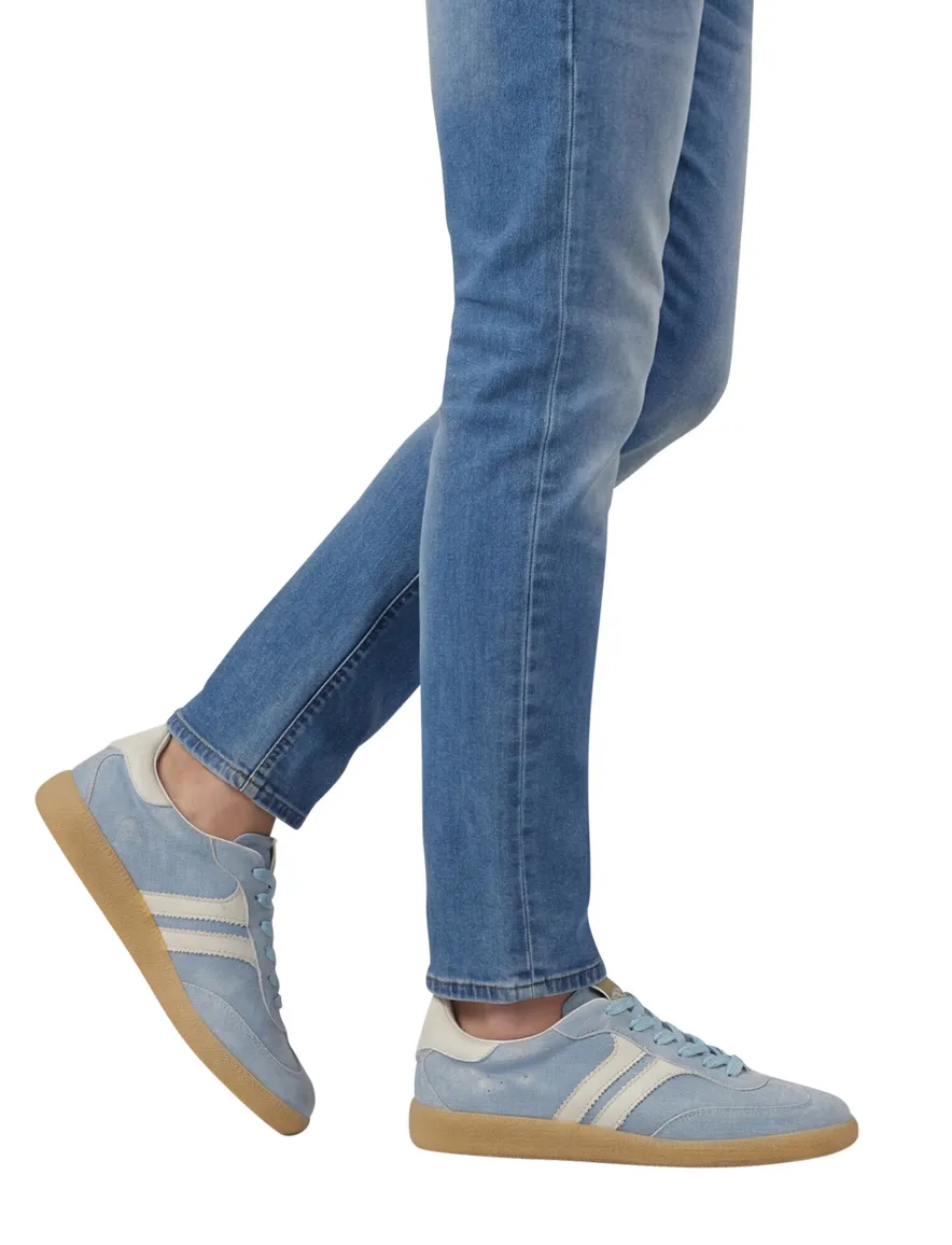 Giorgio sneakers lichtblauw met wit suede