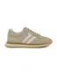 lage suede sneakers beige Giorgio met witte strepen