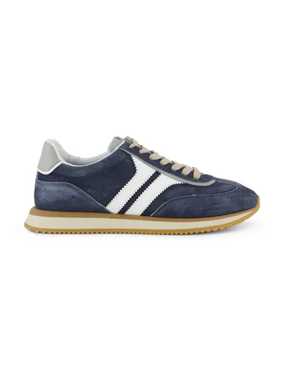 Giorgio Giorgio sneaker blauw met witte strepen en veters