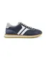 Giorgio sneaker blauw met witte strepen en veters