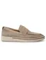Van Bommel loafer beige suede effen sierlijke instapper