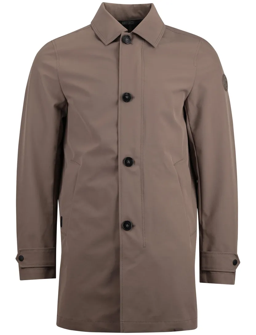softshelljas bruin Airforce rits en knopen