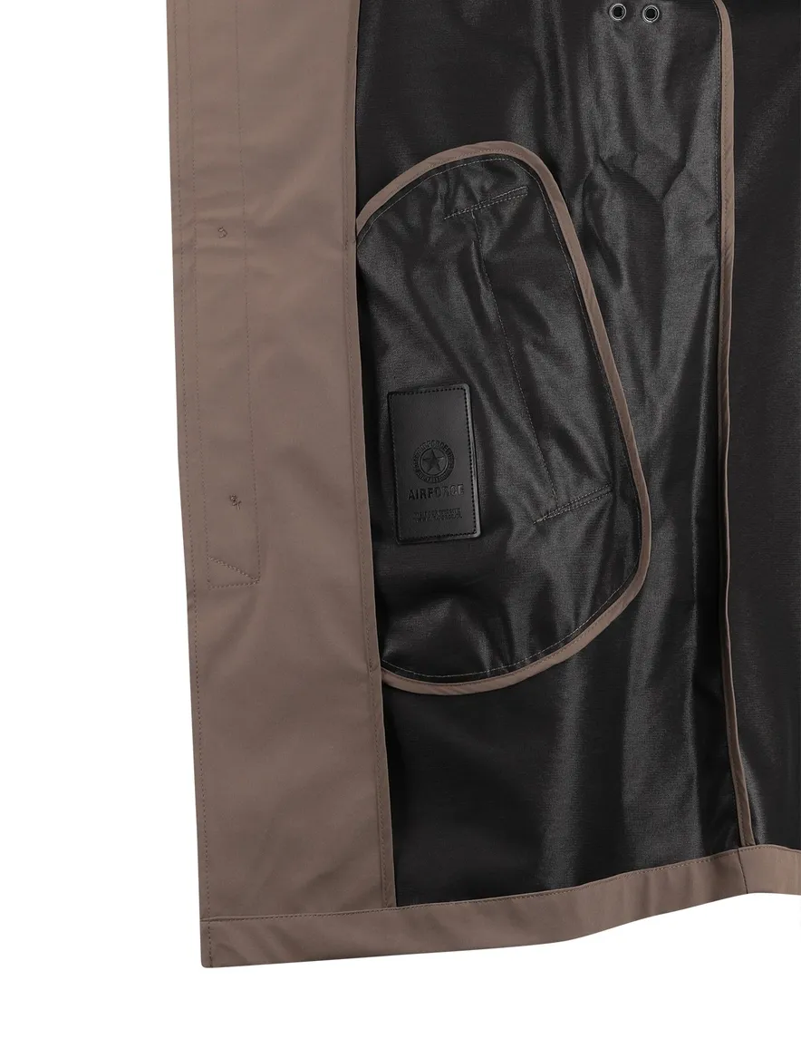Airforce trenchcoat bruin softshell polokraag
