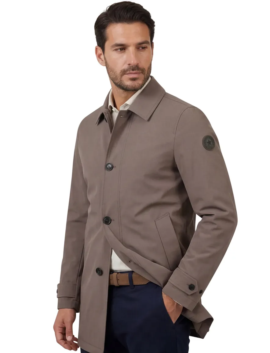 Airforce trenchcoat bruin softshell polokraag