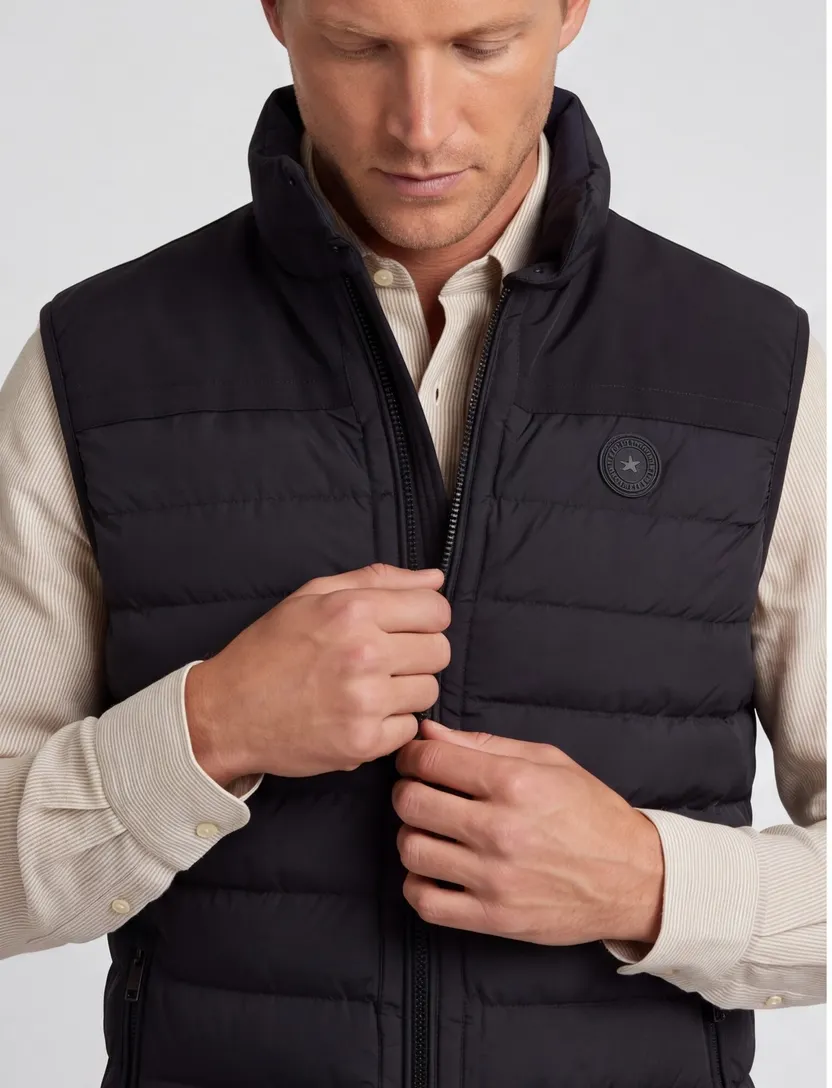 Bodywarmer donkerblauw Airforce polyester