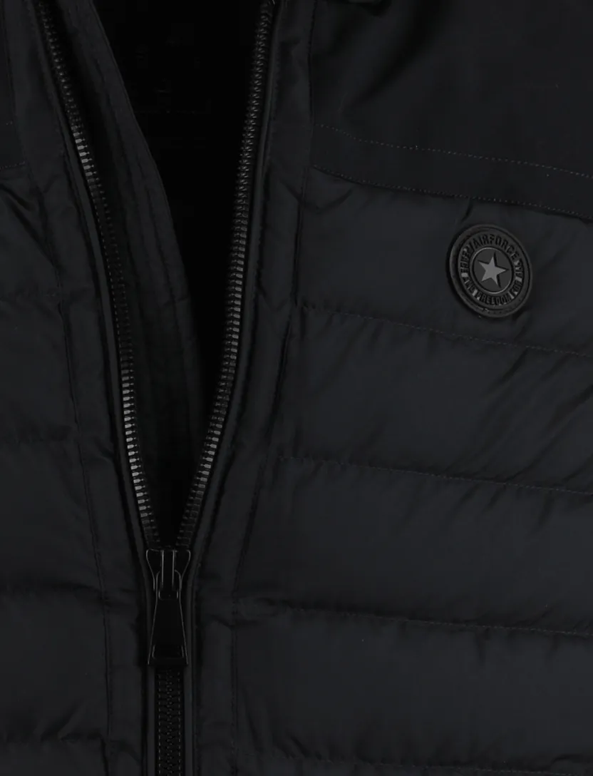 Bodywarmer donkerblauw Airforce polyester