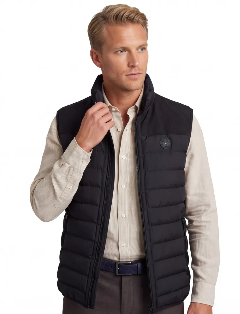 Bodywarmer donkerblauw Airforce polyester