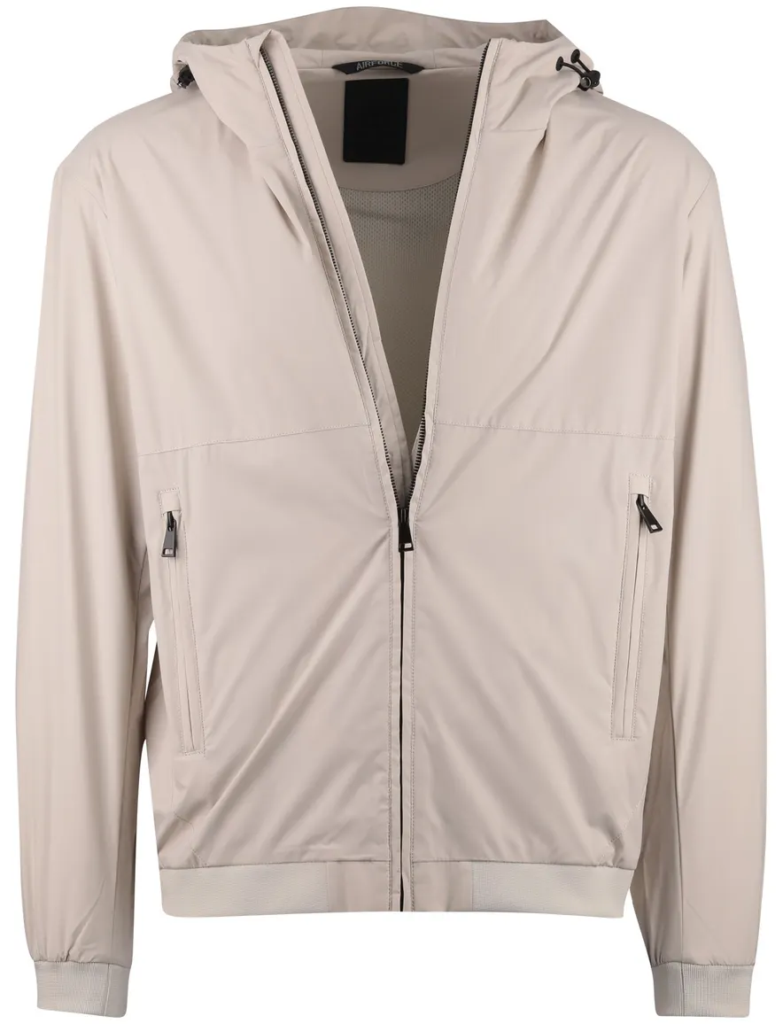 Airforce zomerjas beige met capuchon