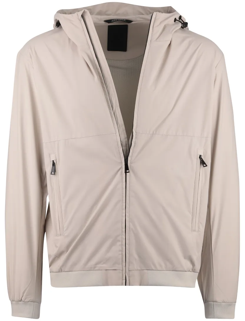 Zomerjas Airforce beige normale fit met capuchon rits
