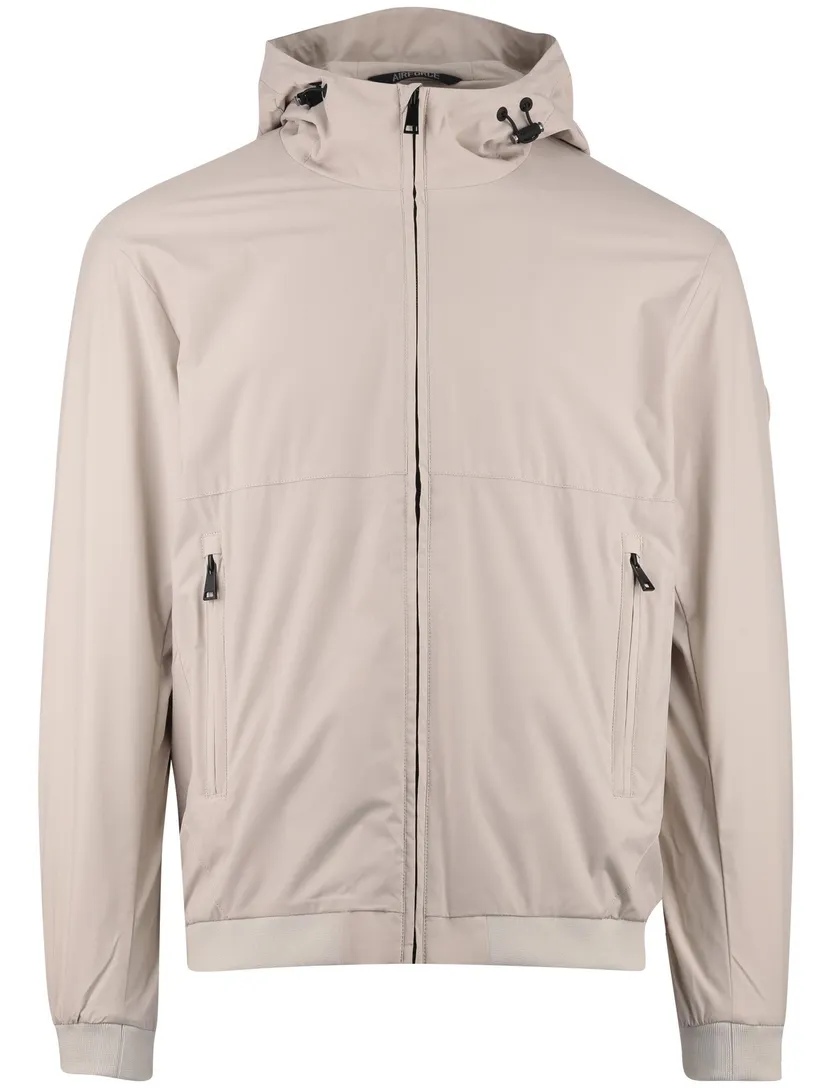 Zomerjas Airforce beige normale fit met capuchon rits