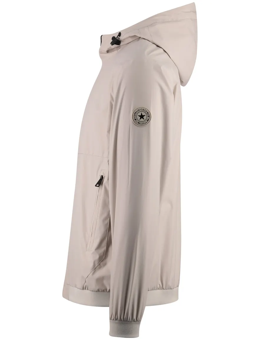 Airforce zomerjas beige met capuchon