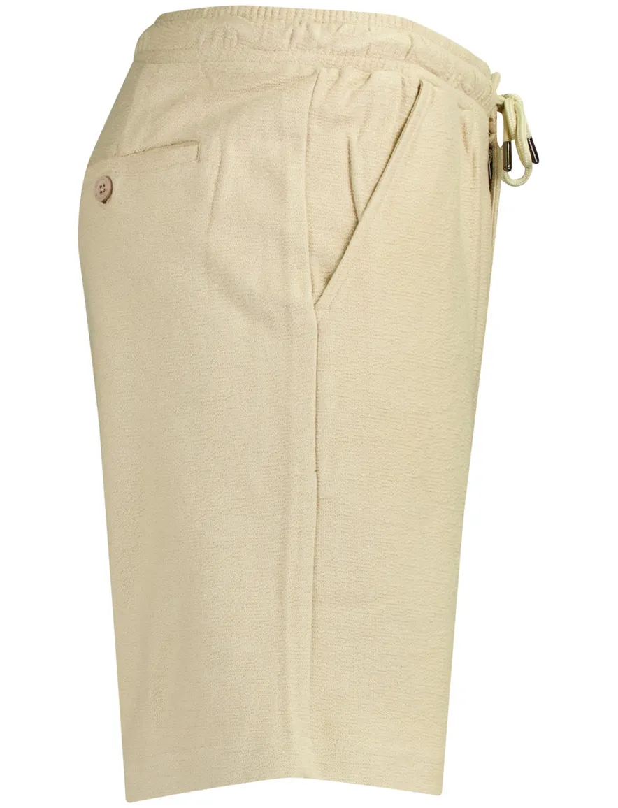 Shorts Airforce beige katoen elastische band met koord