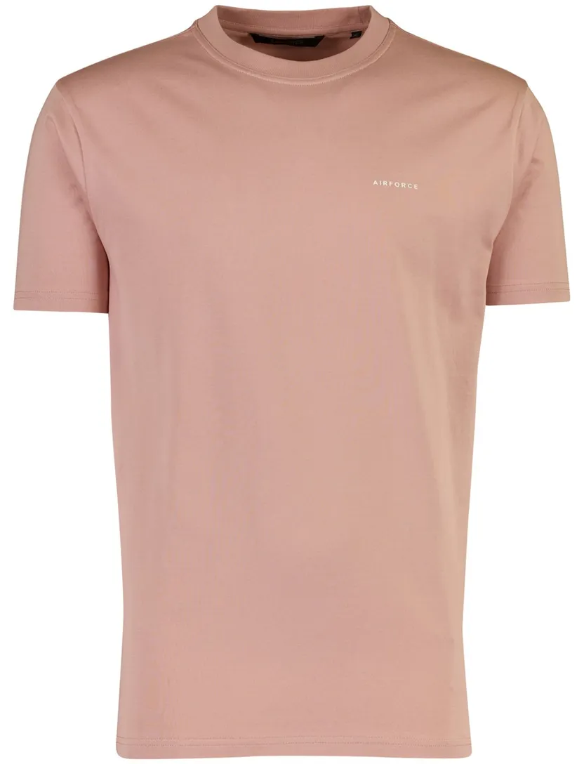 T-shirt Airforce ronde hals roze