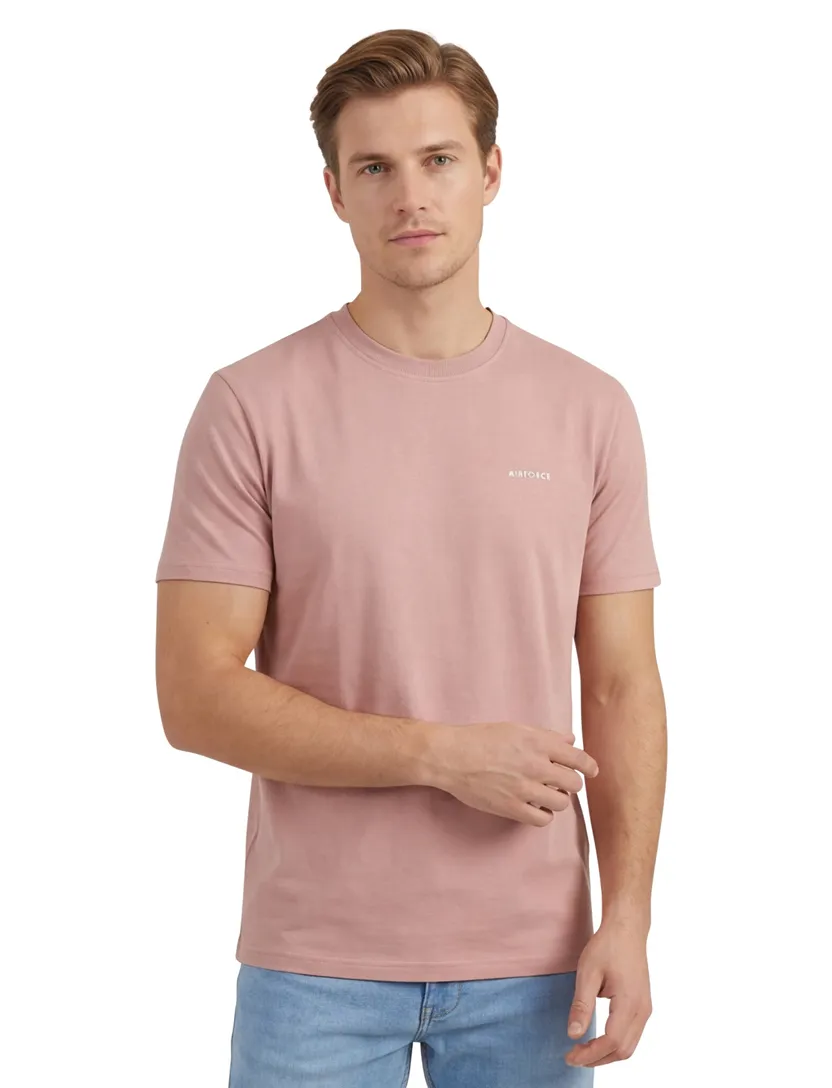 T-shirt Airforce ronde hals roze