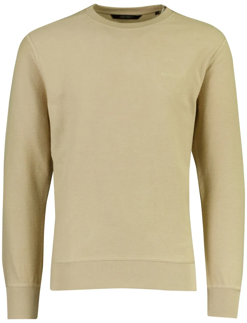 Sweater Airforce Milo lichtbruin organisch katoen