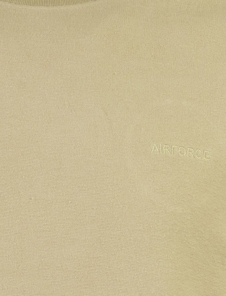 Beige sweater Airforce Milo ronde hals