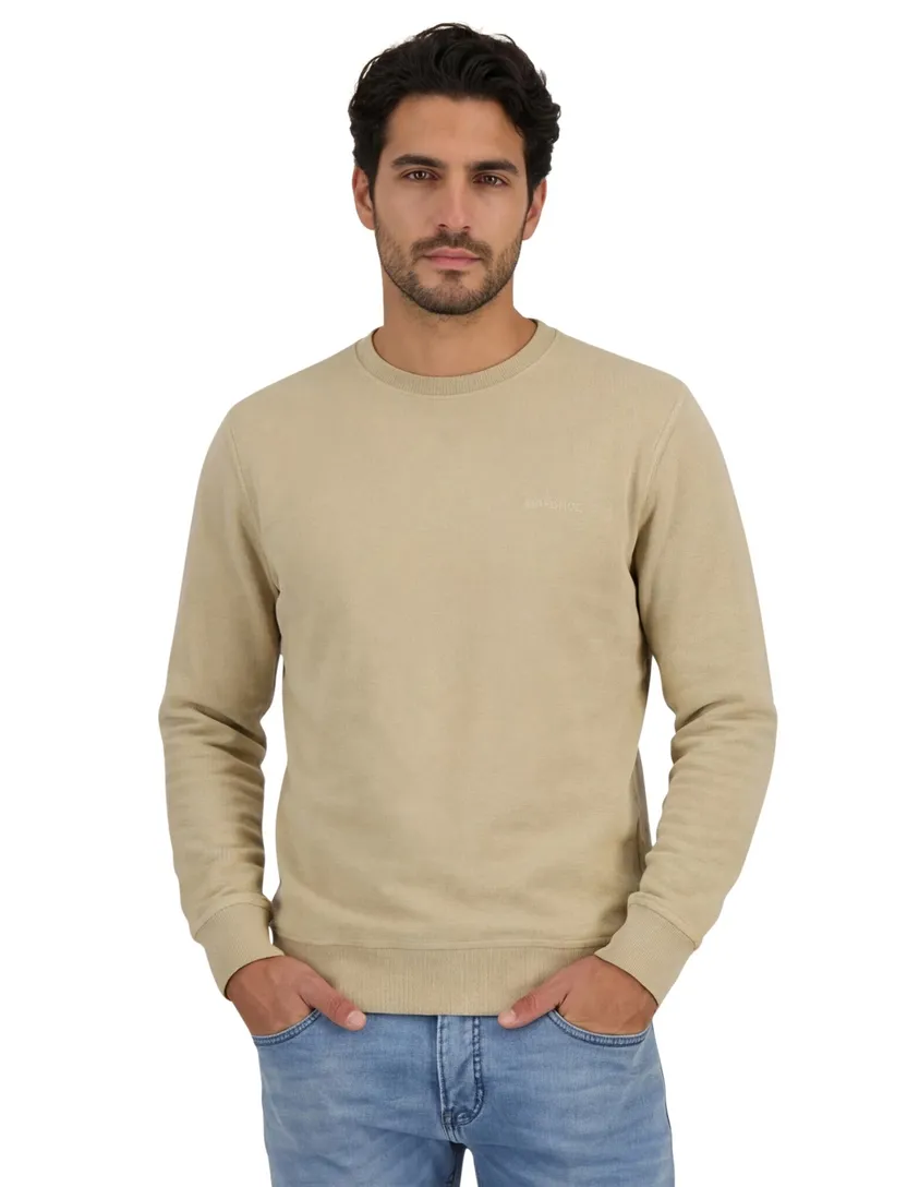 Sweater Airforce Milo lichtbruin organisch katoen