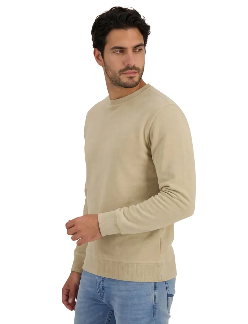 Sweater Airforce Milo lichtbruin organisch katoen