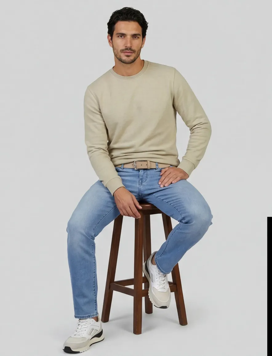 Airforce sweater lichtbeige