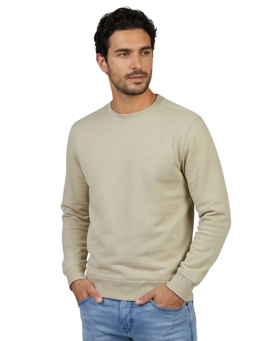 Airforce sweater lichtbeige