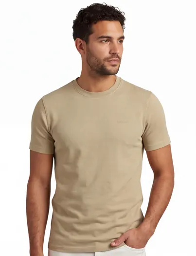 Airforce Beige Airforce Milo t-shirt korte mouw ronde hals