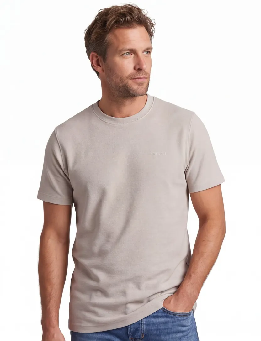 Airforce beige T-shirt ronde hals